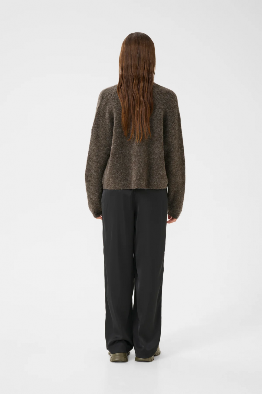 Alpha short cardigan - Chestnut mel