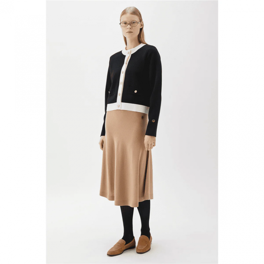 Aria Cardigan - Black/Ecru