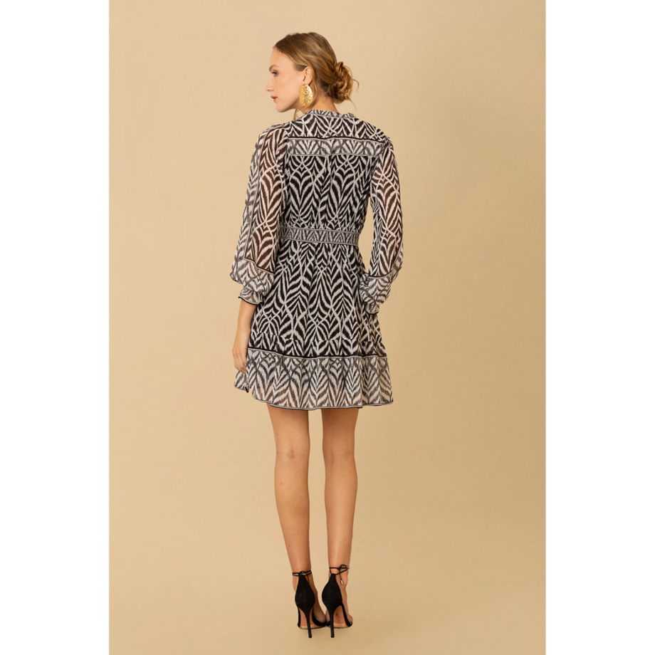 Nyra Dress -Black/White