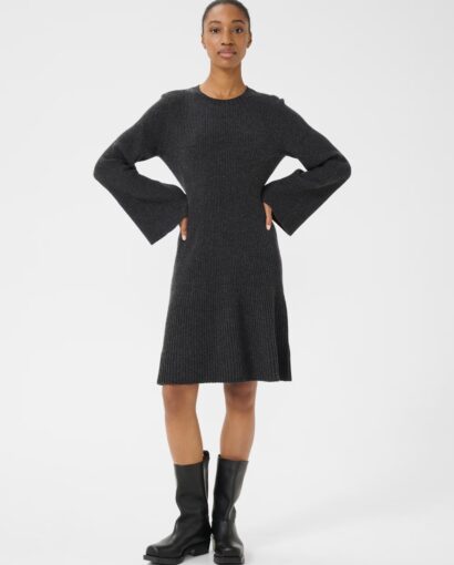 Antali Wool Dress - Charcoal mel