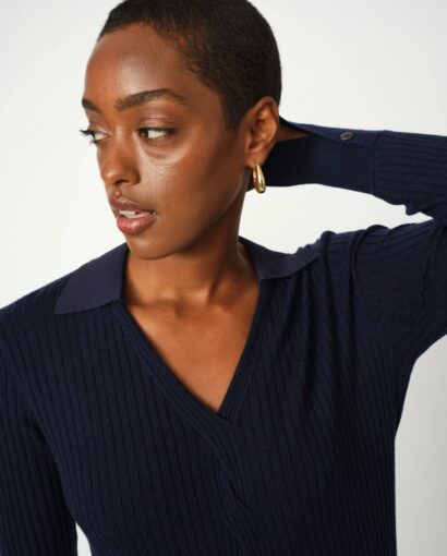 Relena Rib Polo - Blue