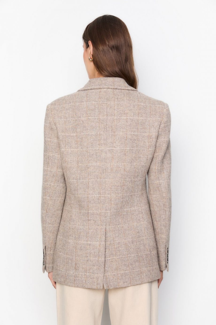 Brook check blazer - Taupe herringbone