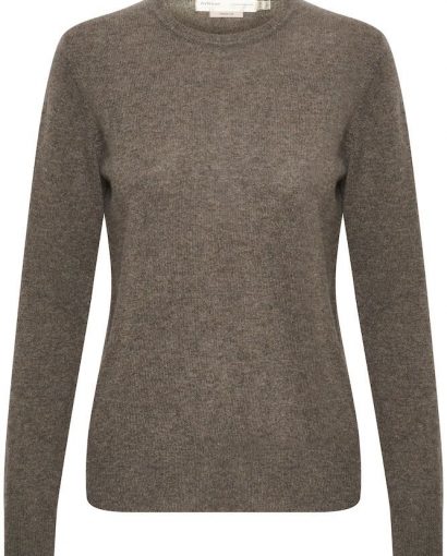 Lukka crew-neck pullover - Brown melange