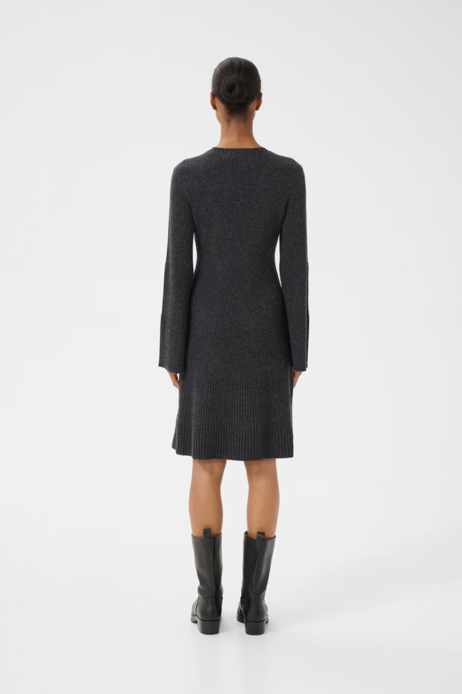 Antali Wool Dress - Charcoal mel