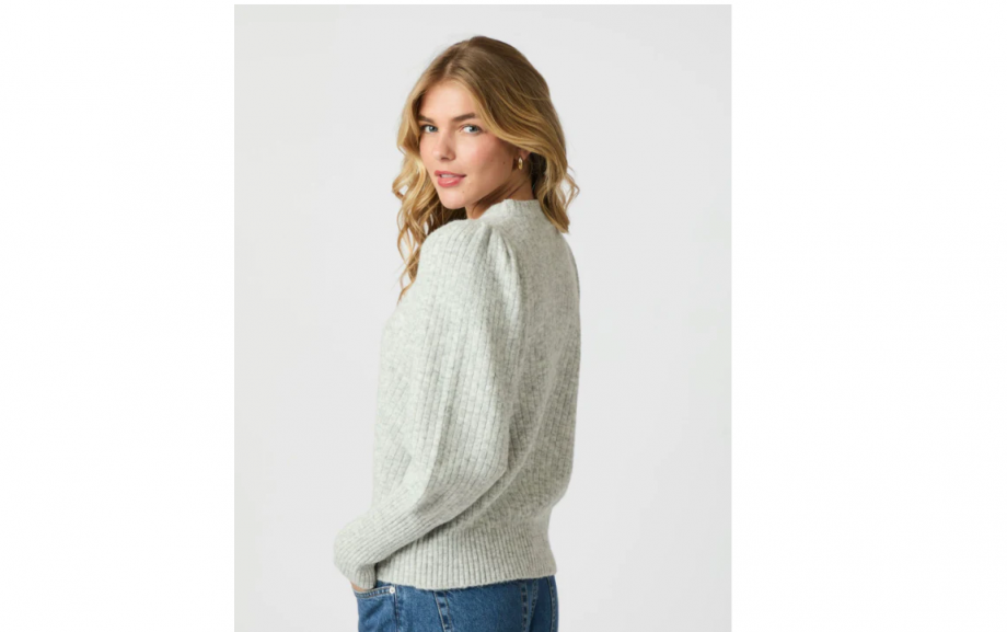 Kelsey knit blouse - Light grey