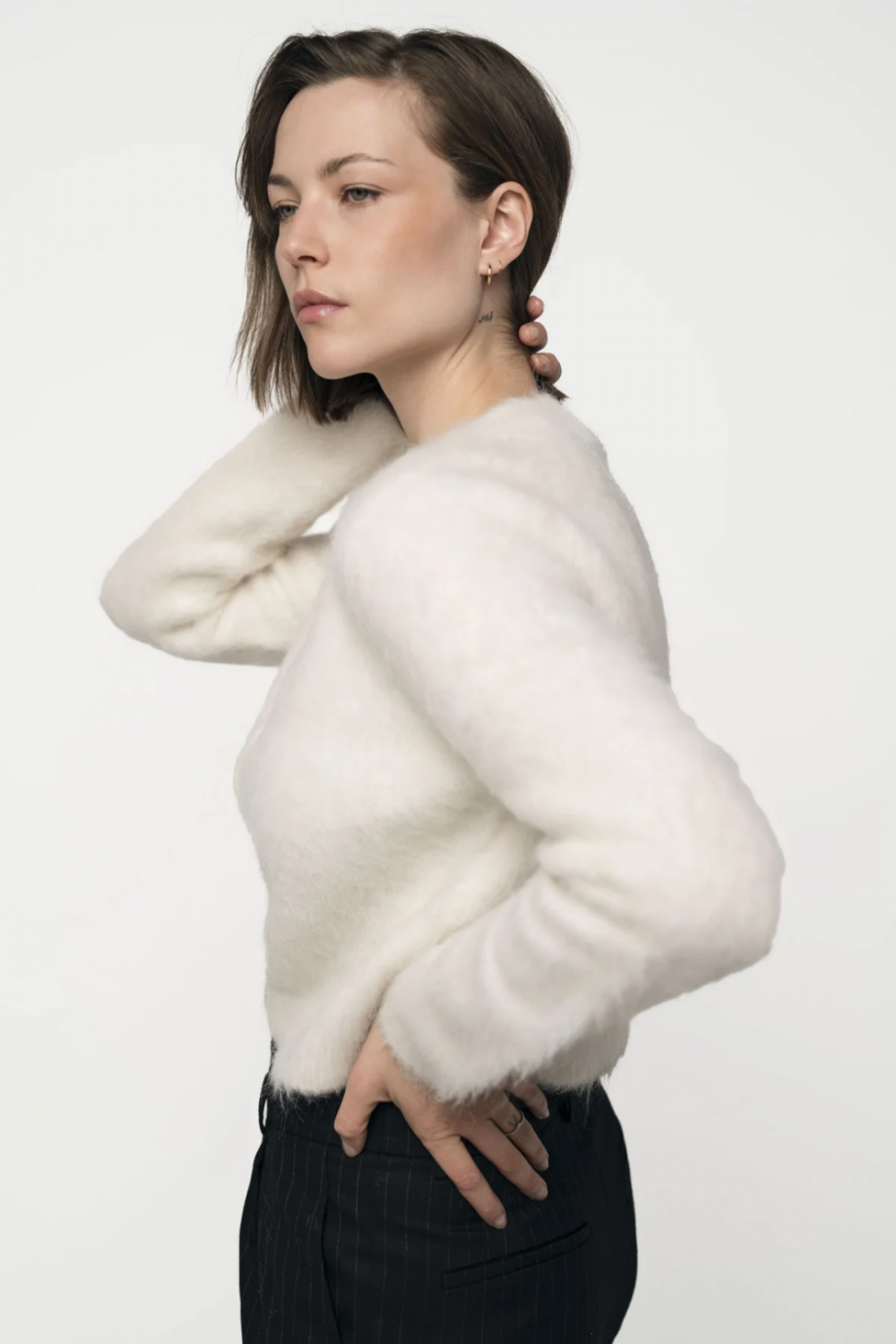 Astrid brushed cardigan - Cream