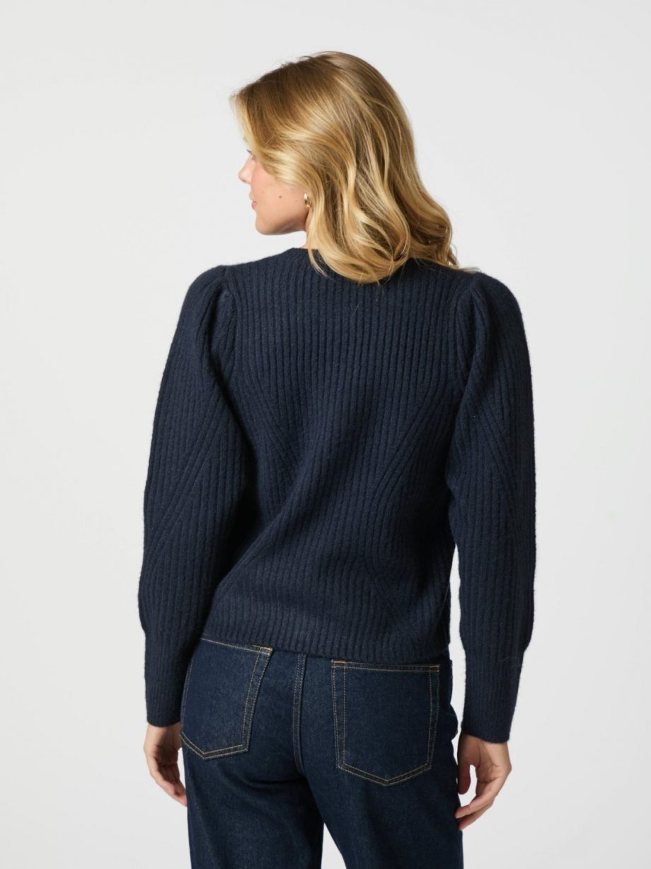 Puli knit cardigan - Navy