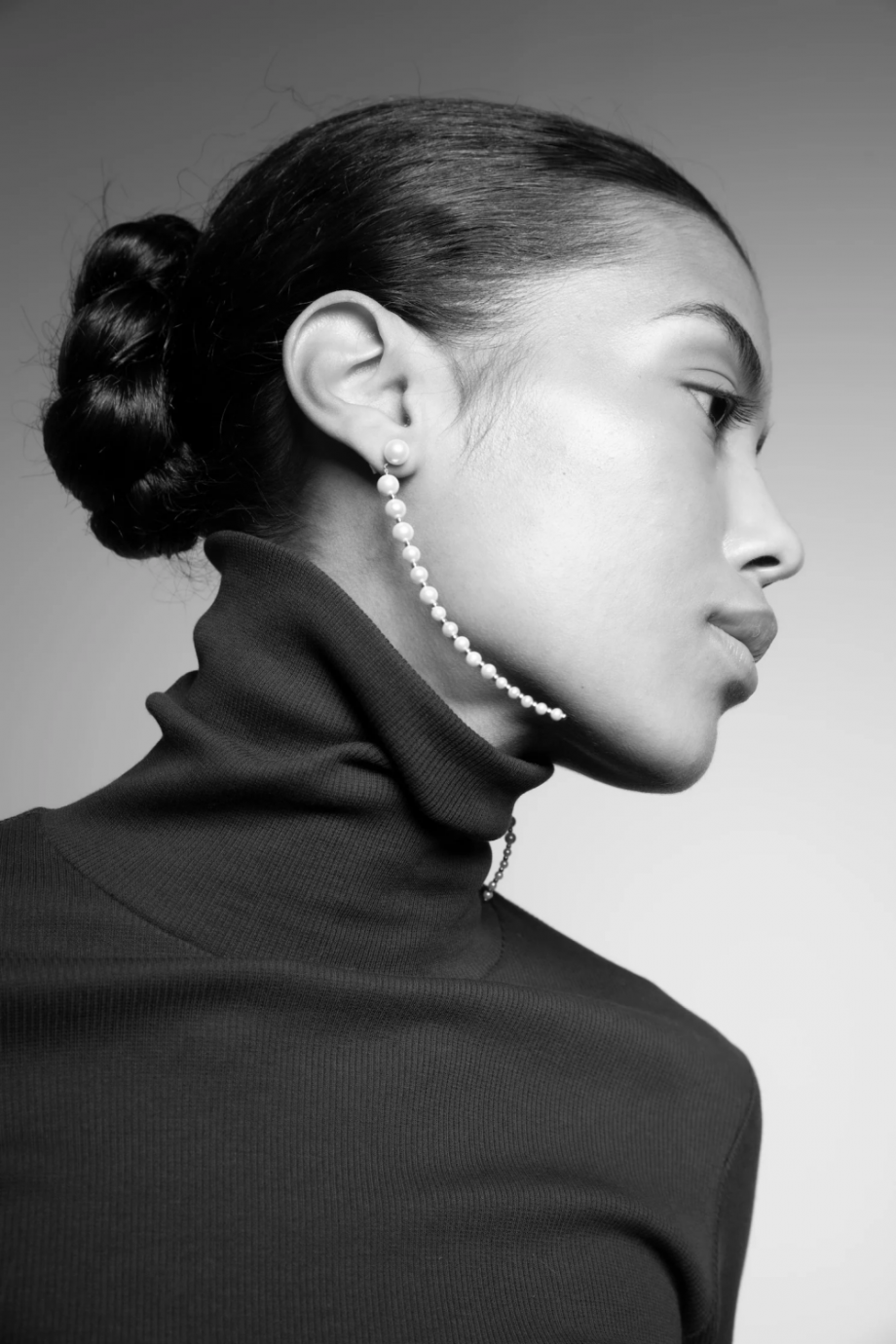 The long pearl earrings - Cream