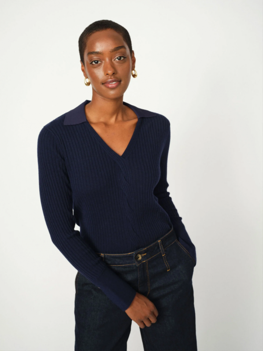 Relena Rib Polo - Blue