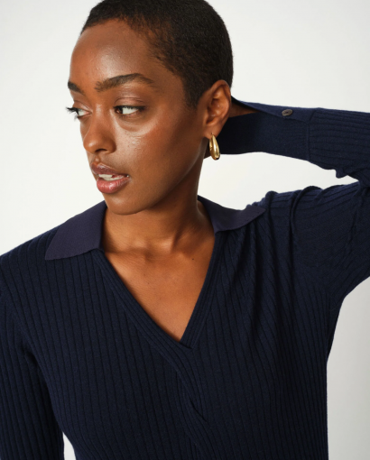 Relena Rib Polo - Blue