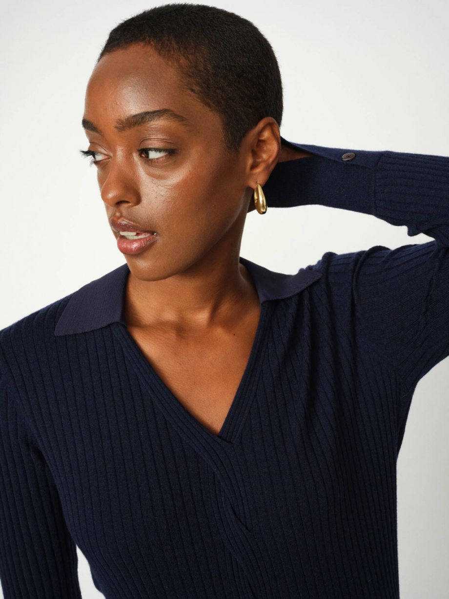 Relena Rib Polo - Blue