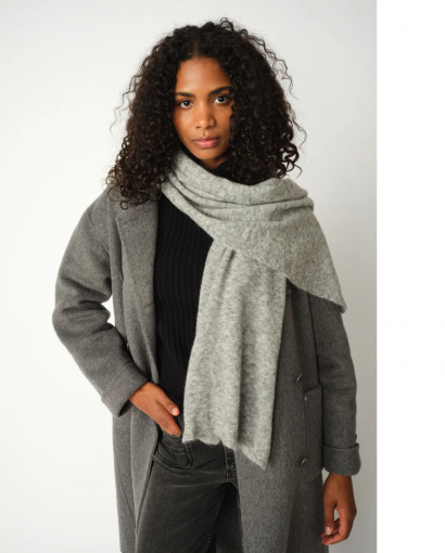 Mape Knit Scarf - Grey Melange