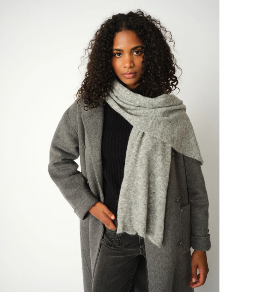 Mape Knit Scarf - Grey Melange