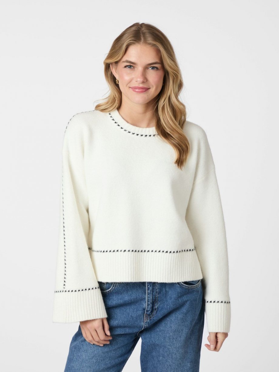 Roeme knit stitch blouse - Off white
