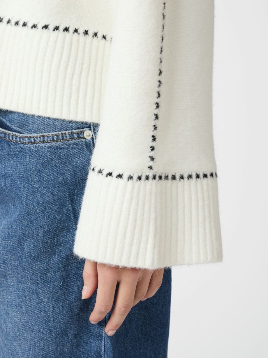 Roeme knit stitch blouse - Off white