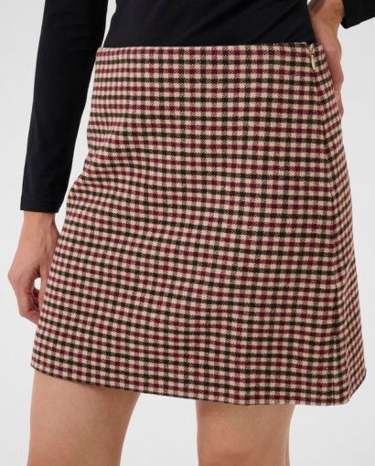 Julissa skirt - Tawny ganache check