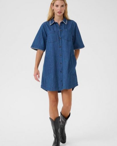 Sardia dress - Medium blue stich