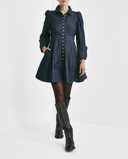 Denim mini dress - Dark blue