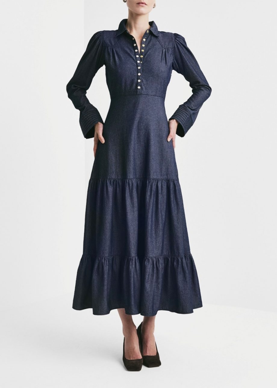 Denim shirt dress - Dark blue
