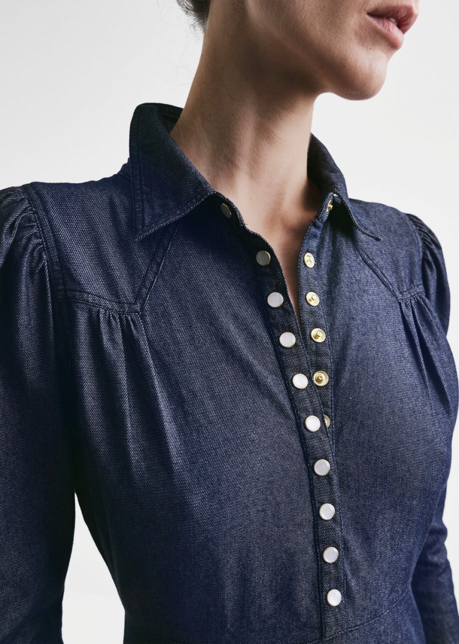 Denim shirt dress - Dark blue