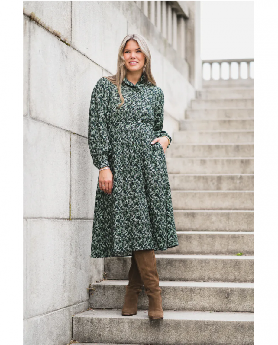 Astrid midi dress AOP - Eden flower