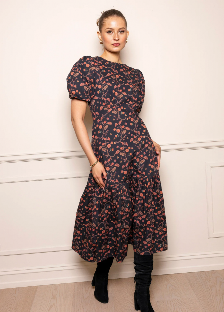 Johanna dress - Sangria poplin