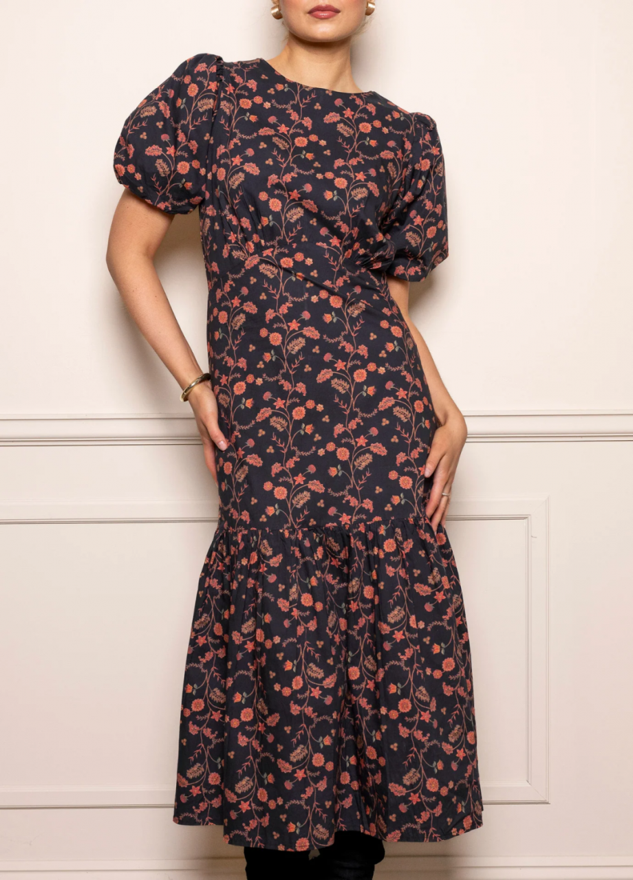 Johanna dress - Sangria poplin