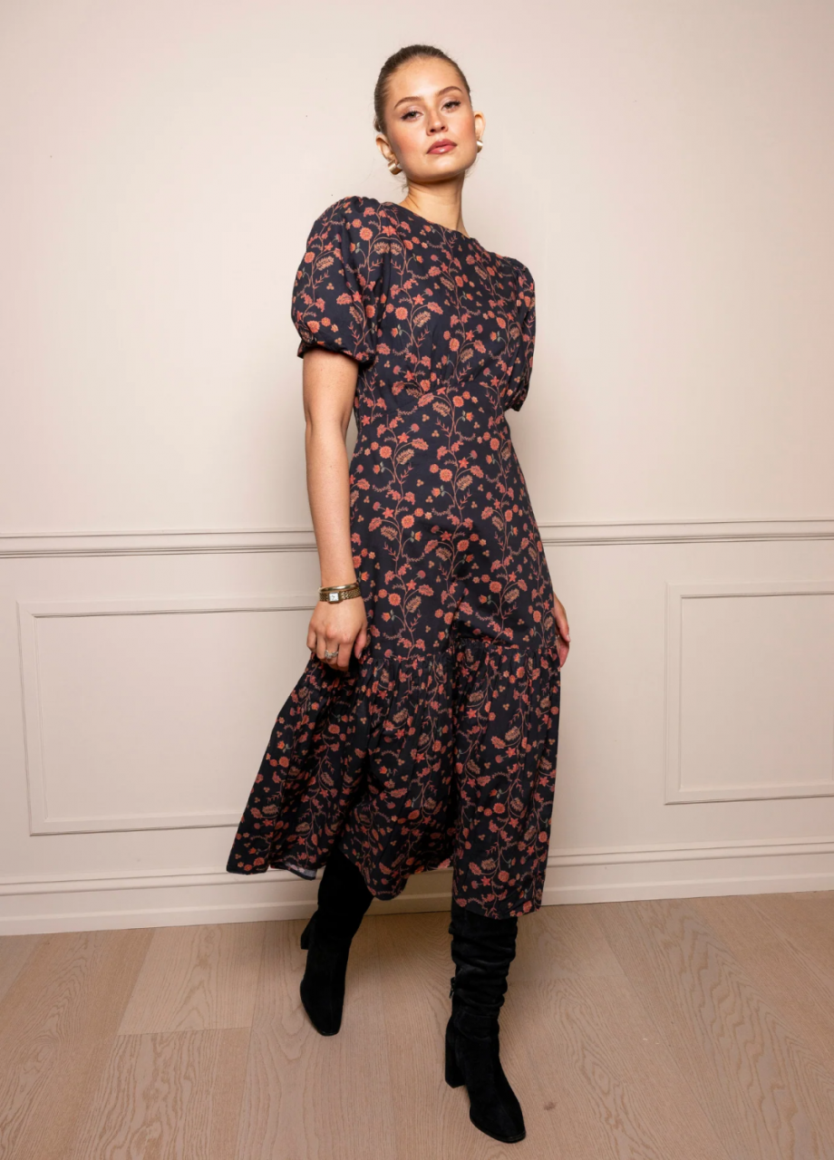 Johanna dress - Sangria poplin