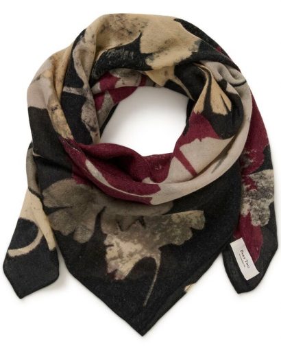 Felisia scarf - Brown leaf print