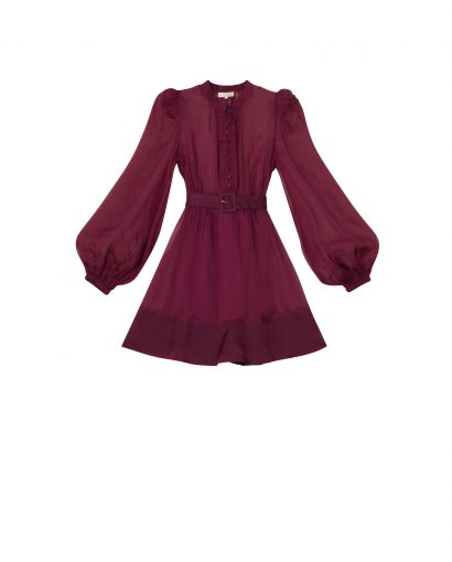 Organza mini dress - Burgundy