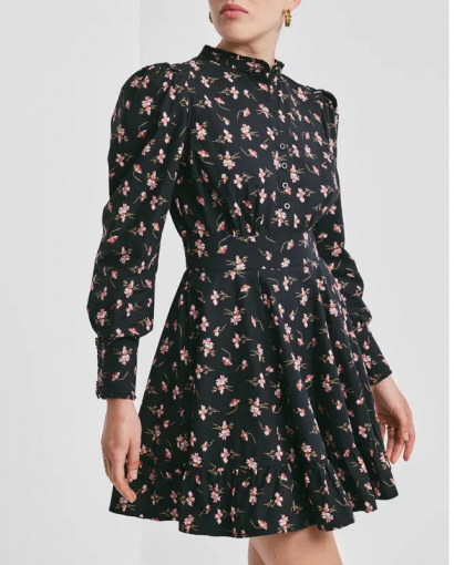 Poplin mini dress - Petals