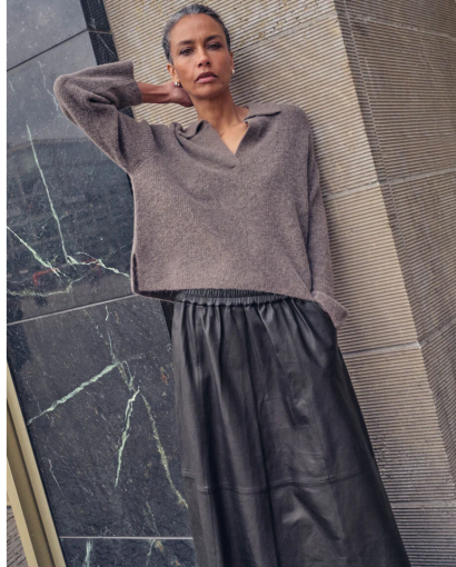 Thora Aidy polo knit - Falcon