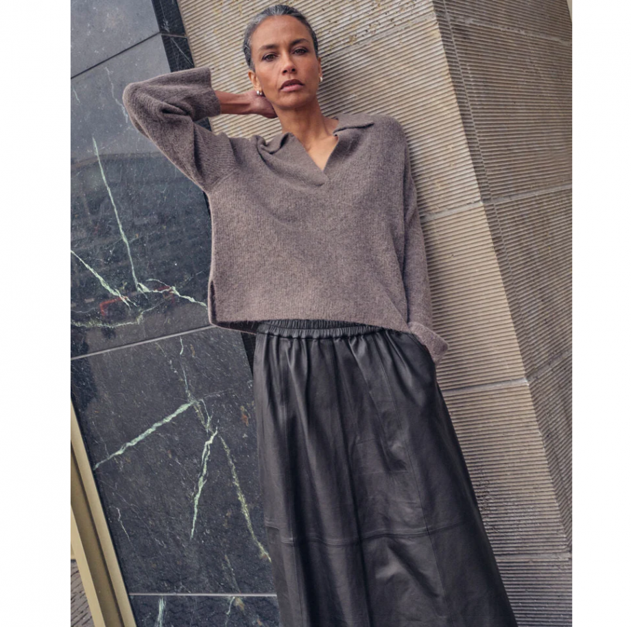 Thora Aidy polo knit - Falcon