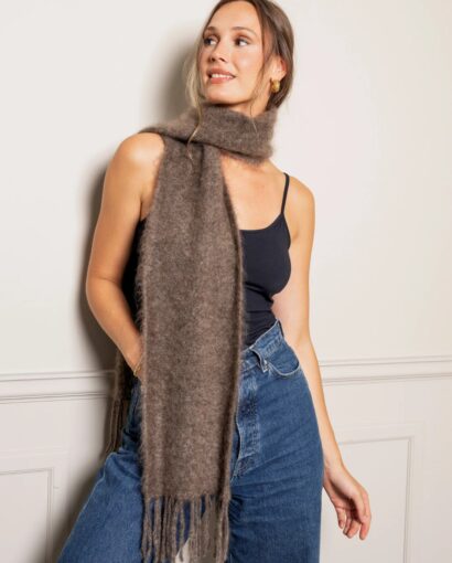 Mohair scarf - Taupe