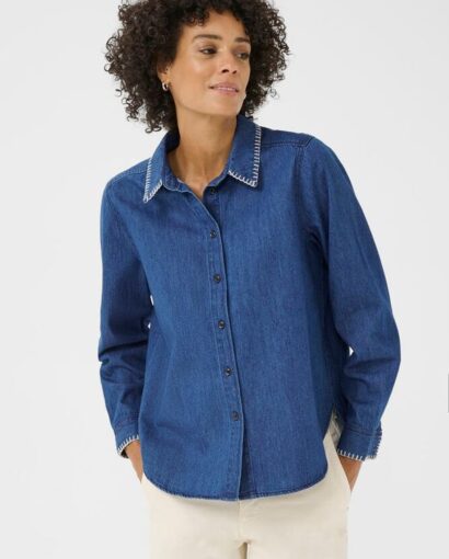 Sarafia shirt - Medium blue stich