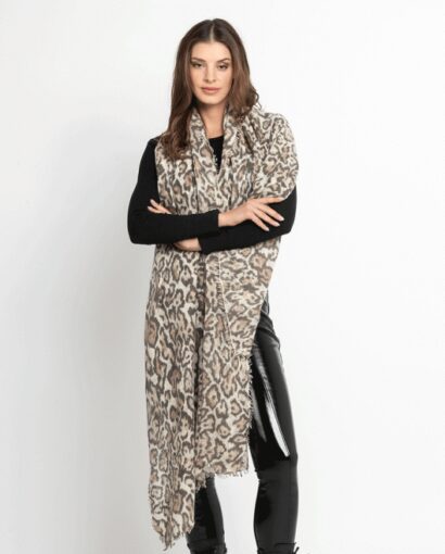 Asher cashmere scarf - Camel/orange