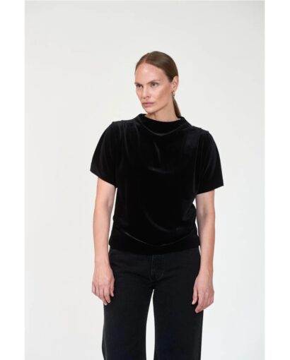Renee velvet top - Black