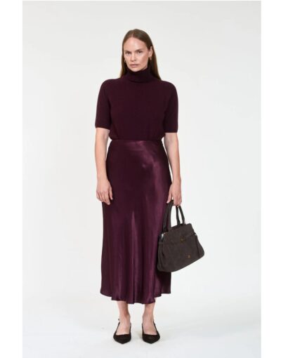 Emerson satin skirt - Burgundy
