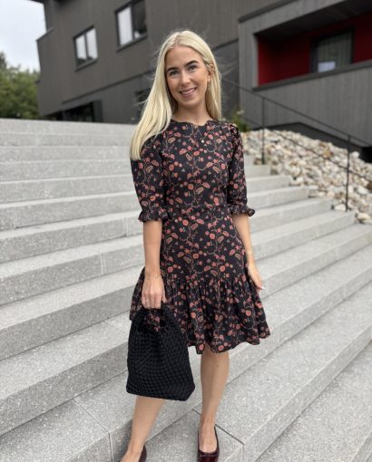 Rita dress - Sangria poplin