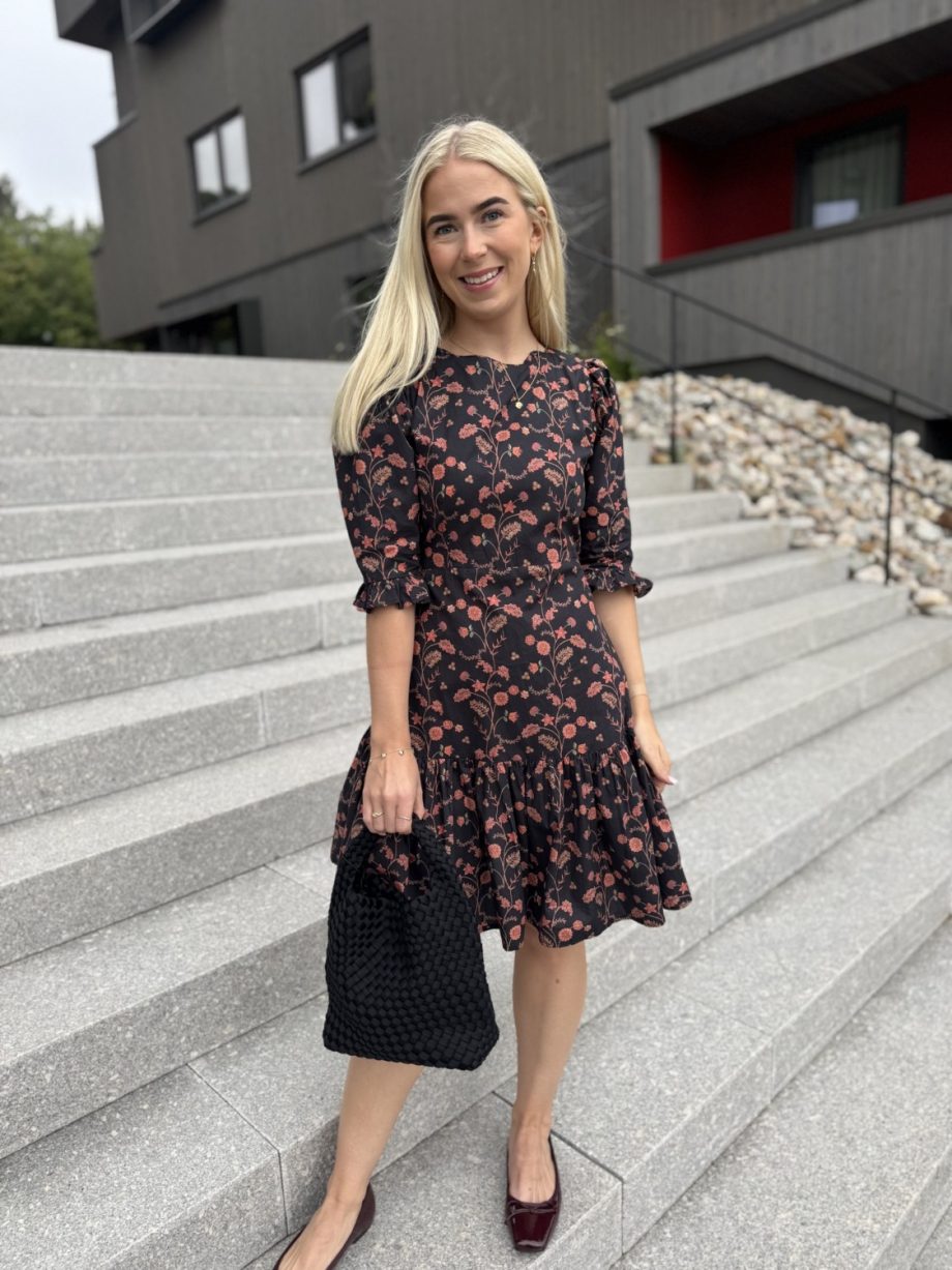 Rita dress - Sangria poplin
