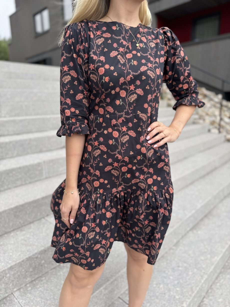 Rita dress - Sangria poplin