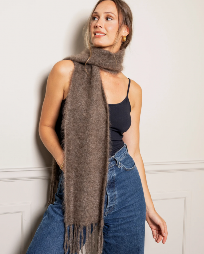 Mohair scarf - Taupe