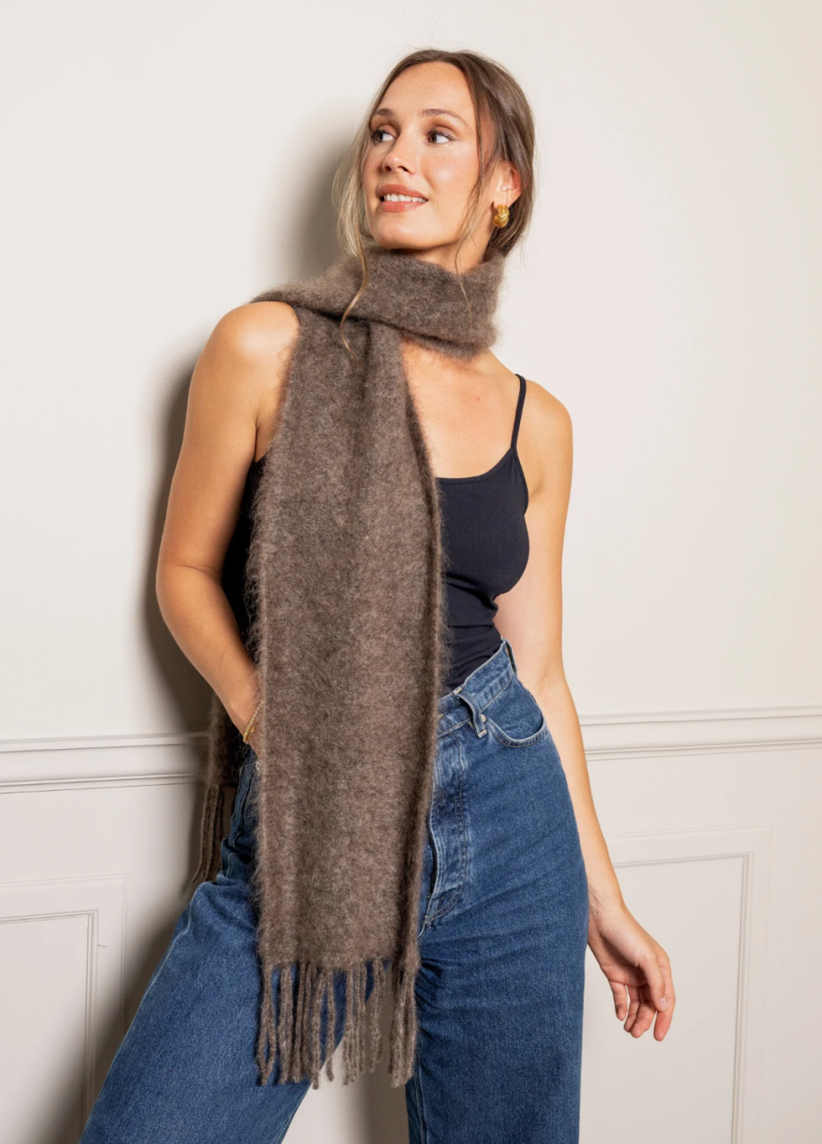 Mohair scarf - Taupe