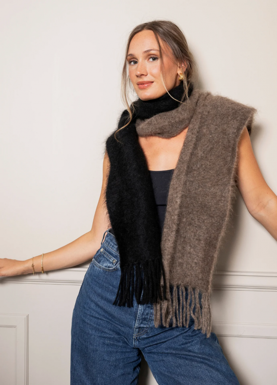 Mohair scarf - Taupe