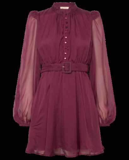 Organza mini dress - Burgundy