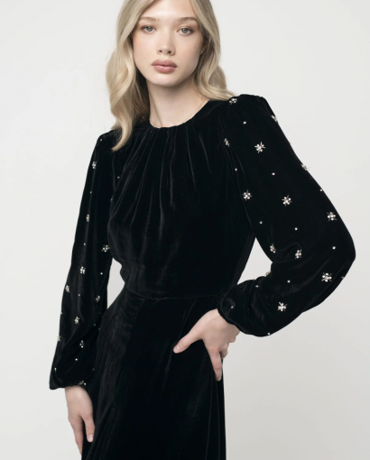 Ava Embellished dress - Black