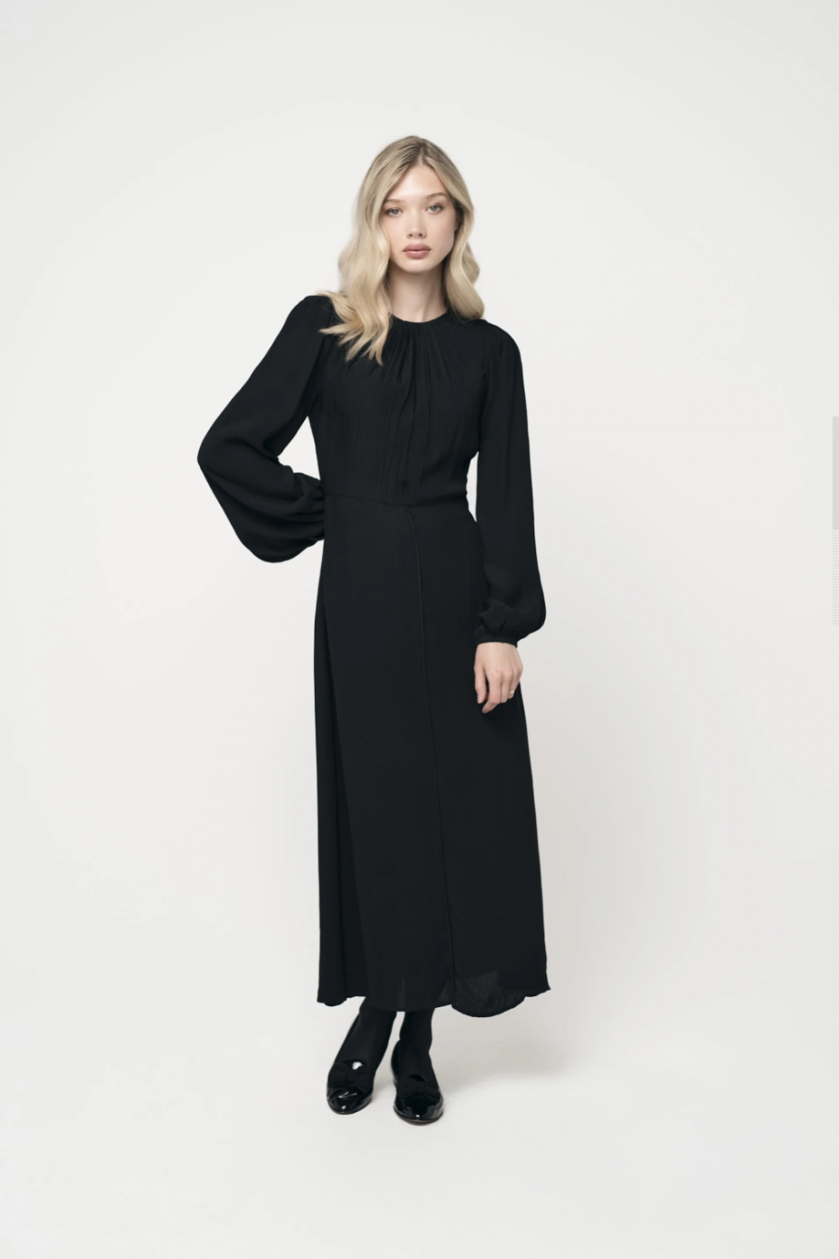 Ava hammered dress - Black