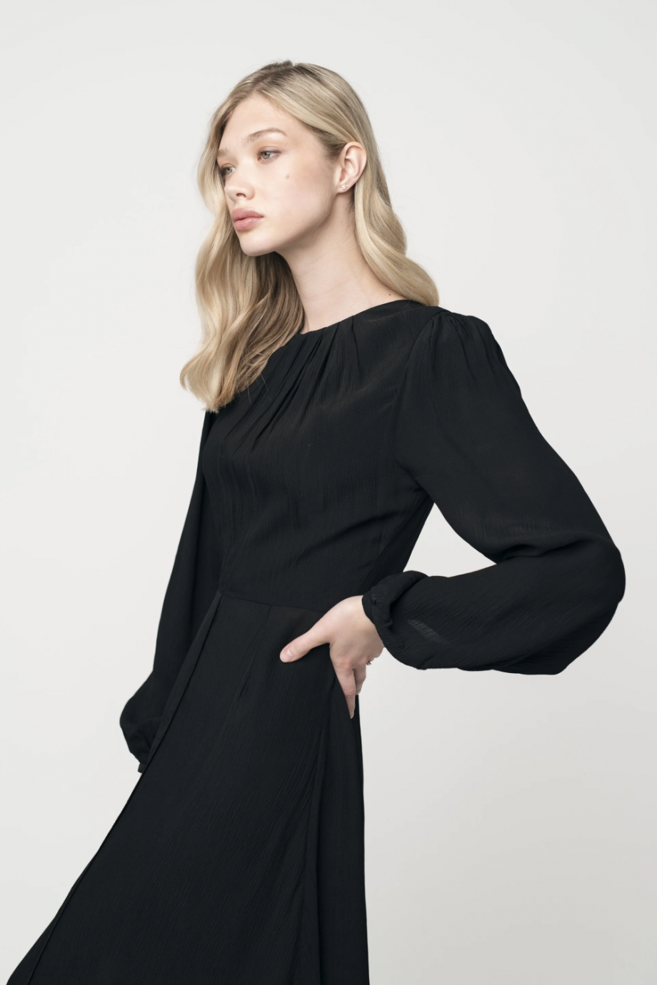 Ava hammered dress - Black