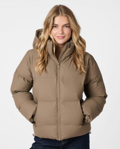 Fox C puffer jacket - Dark taupe