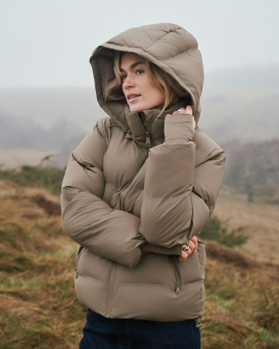 Fox C puffer jacket - Dark taupe